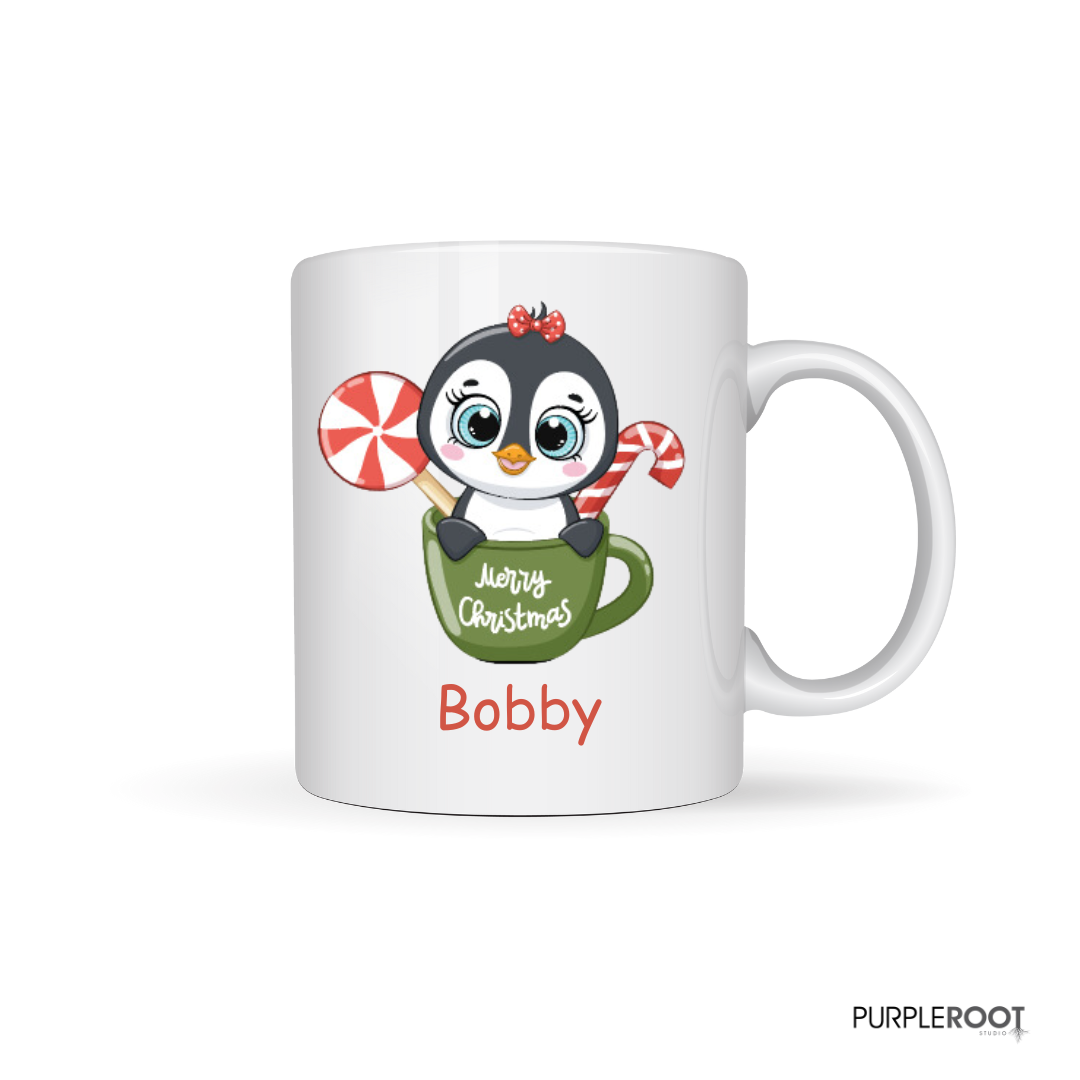 Personalised Christmas Mug - Cute Animals