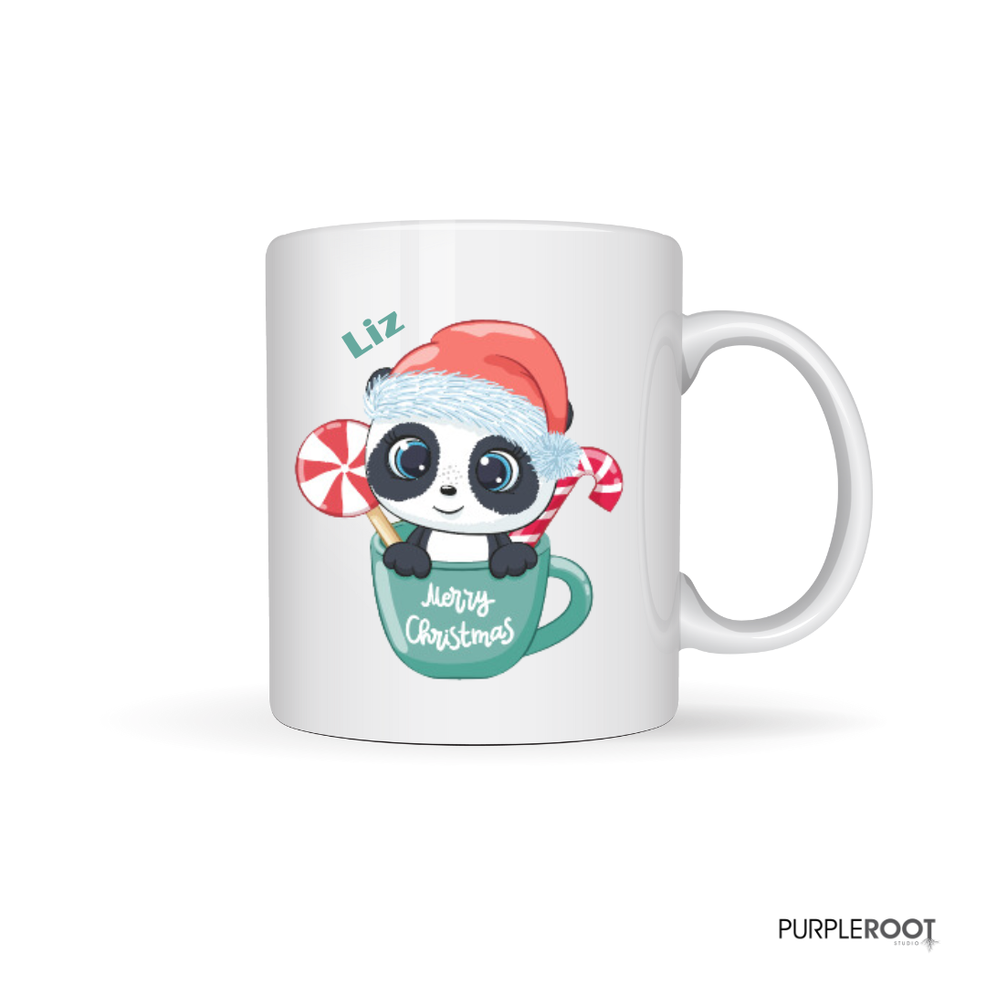 Personalised Christmas Mug - Cute Animals