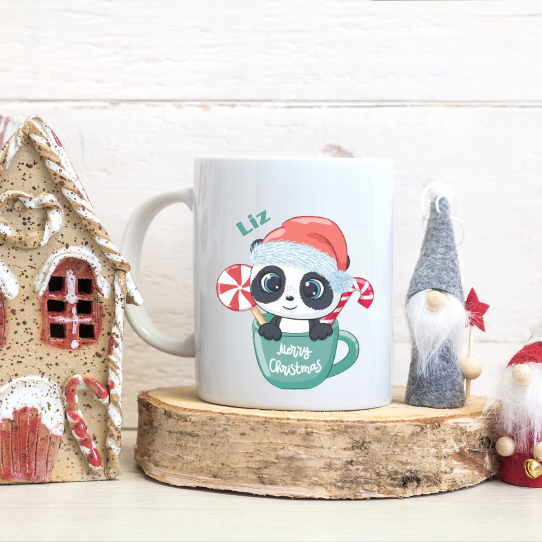 Personalised Christmas Mug - Cute Animals
