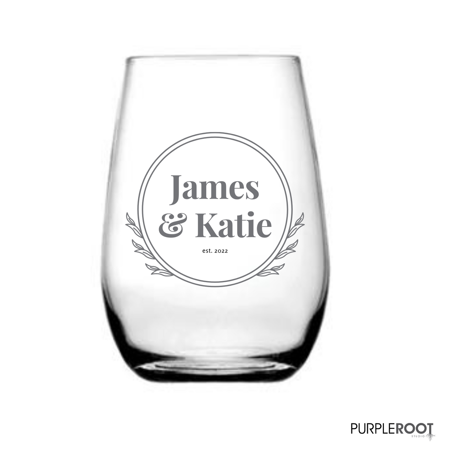 Personalised Stemless Wine Glasses, Custom Wine Glass