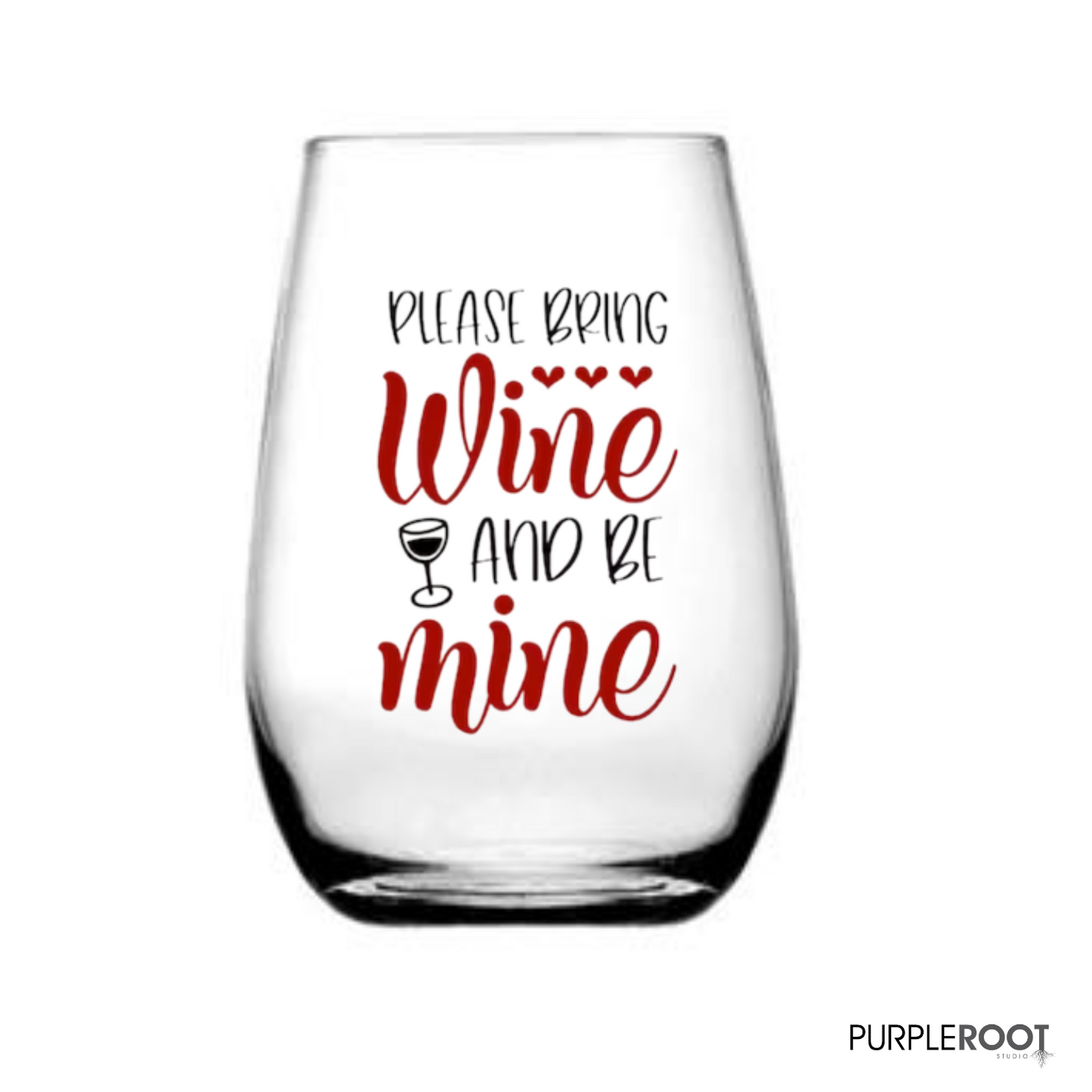 Personalised Stemless Wine Glasses, Custom Wine Glass