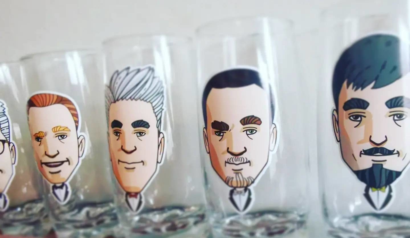 ‘Cartoon Face’ Glass