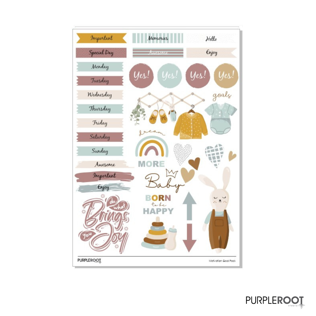 Bullet Journal Sticker | Sticker Planner Pack (2 sheets)