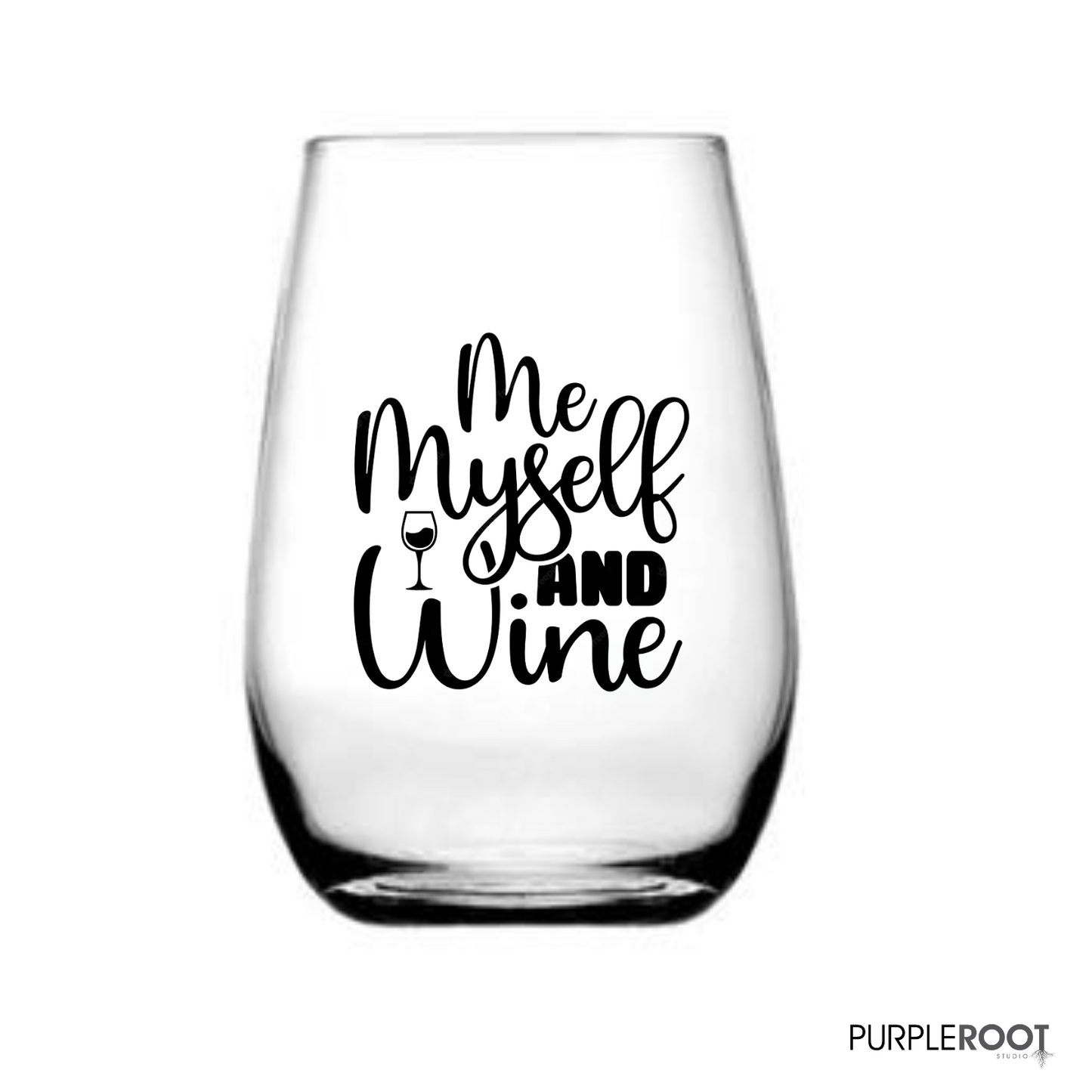 Personalised Stemless Wine Glasses, Custom Wine Glass