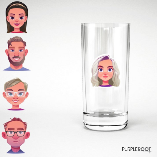 ‘Cartoon Face’ Glass