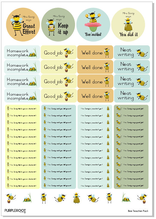 Bee-Awesome Teacher Pack A4