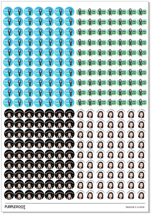 Personalised Avatar Teacher’s Stickers