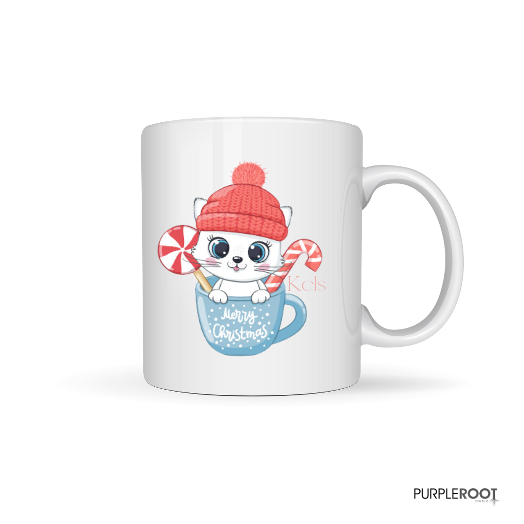 Personalised Christmas Mug - Cute Animals