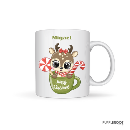 Personalised Christmas Mug - Cute Animals