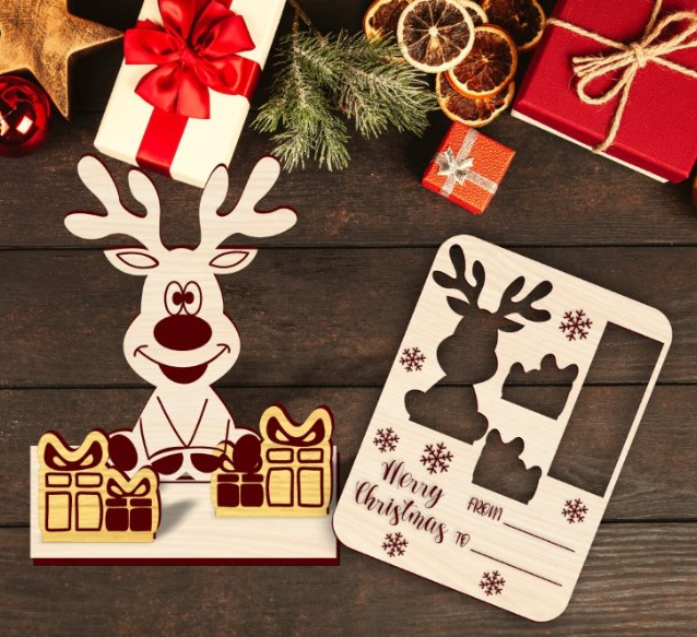 Wooden Christmas Card Stand