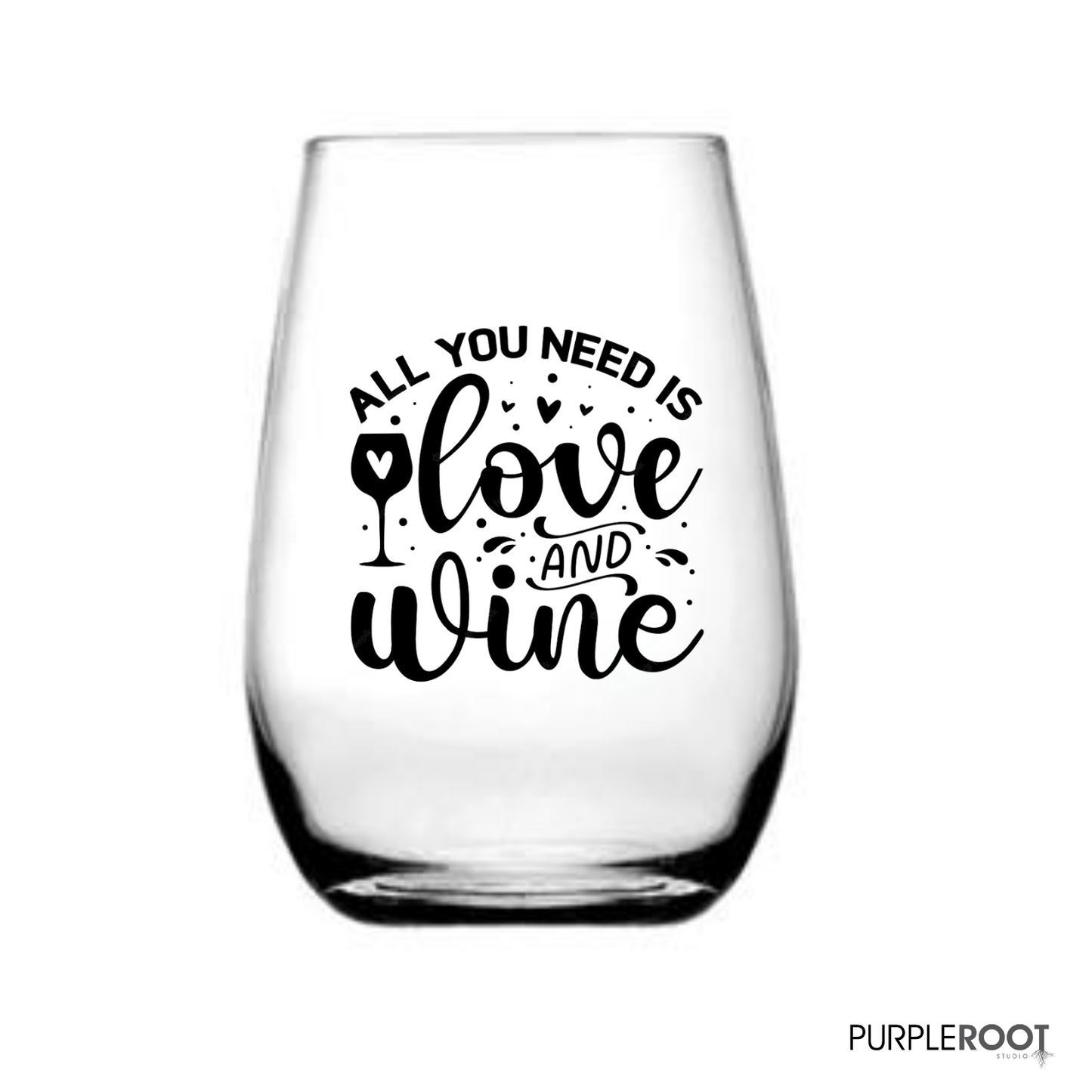Personalised Stemless Wine Glasses, Custom Wine Glass