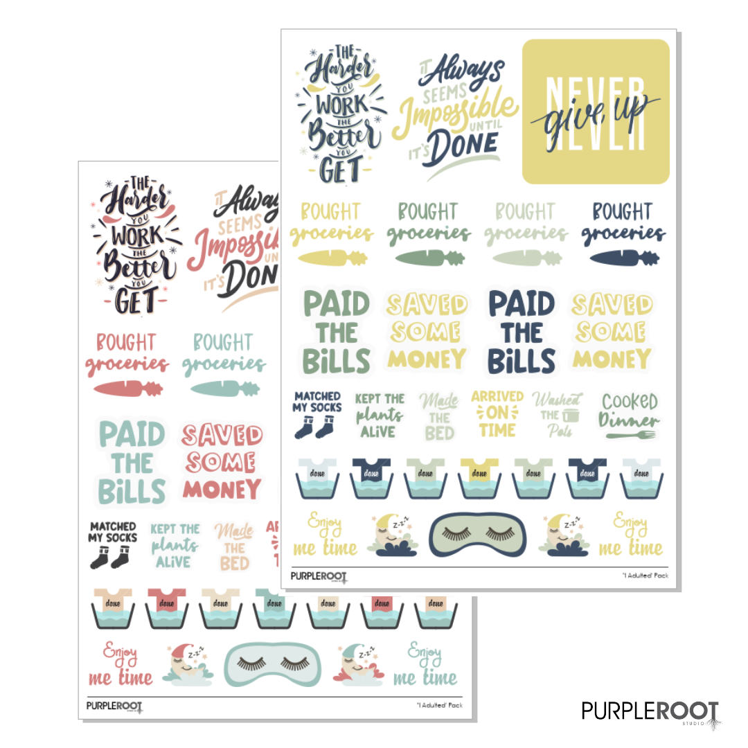 Bullet Journal Sticker | Sticker Planner Pack (2 sheets)
