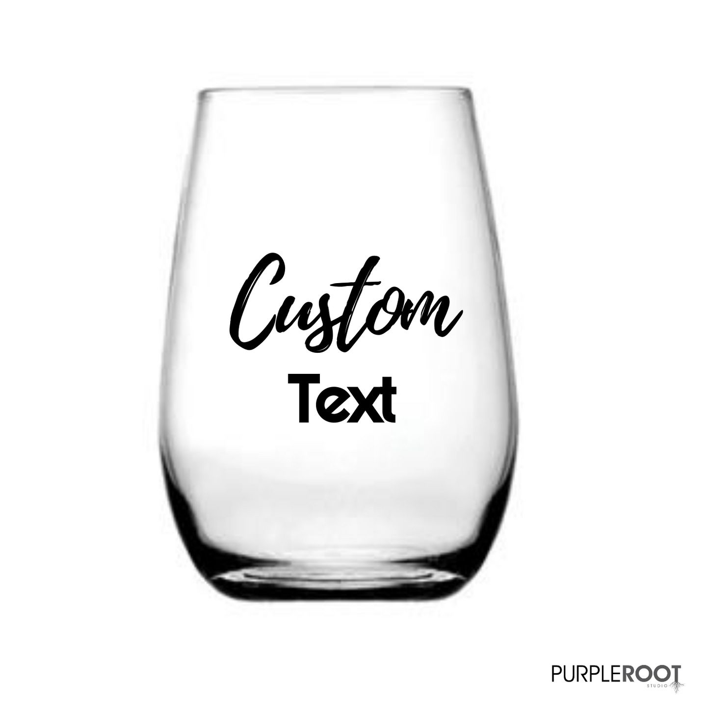 Personalised Stemless Wine Glasses, Custom Wine Glass