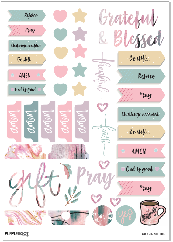 Bible Journal Pack (2 sheets) *Bullet Journal Planners*