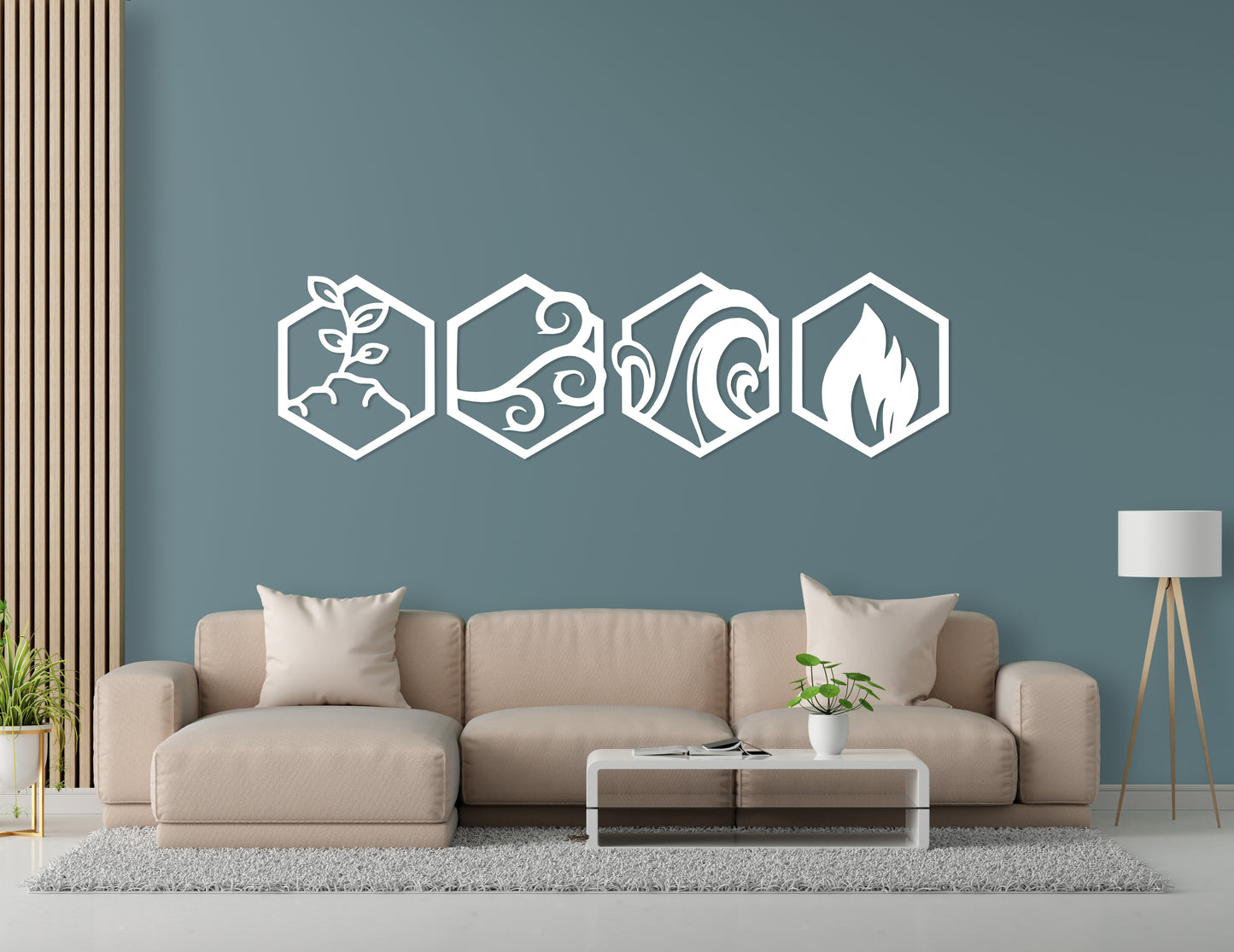 Nature elemental panels Wall Decal